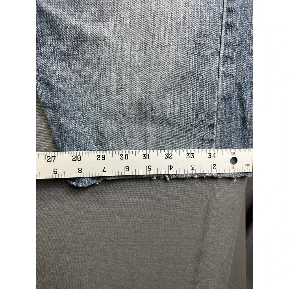 Levi's 505 Regular Fit Cut Off Denim Shorts Men's 34 Blue Medium Wash Frayed Hem